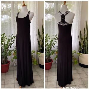 EXCELLENT CONDITION BEAUTIFUL BLACK  MAXI COERCION LONDON DRESS SIZE LARGE